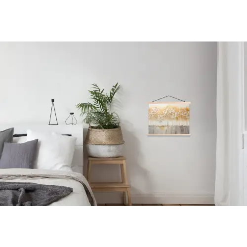 Bomen - Kunst - Acryl - Natuur textielposter latten blank klein -woonkamer