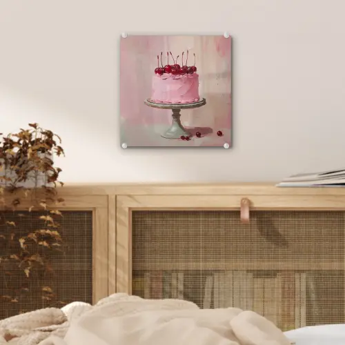 Taart - Pink - Cherry plexiglas 5mm klein -sfeer4
