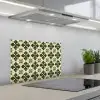 Patroon - Tegel - Groen keuken achterwand spatscherm klein 900 -3d_schuin