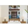 Deur - Manden - Planten fotobehang vinyl groot -bed