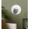 Basketbal - Wit - Schaduw - Lijnen Wandcirkel behangsticker klein -sfeer2