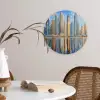 Skyline - Wolkenkrabbers - Water - Blauw Wandcirkel plexiglas klein -sfeer4