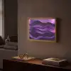 Golven - Abstract - Paars Light Box met batterij (Wandlamp) middel -sfeer1