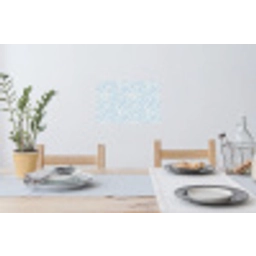 Zebra - Motief - Blauw - Wit Muursticker klein 286 -eettafel