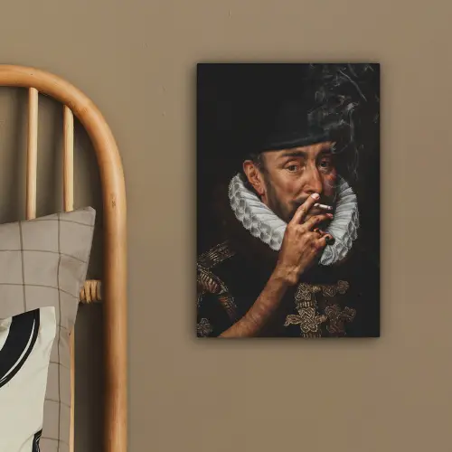 Willem van Oranje - Adriaen Thomasz - Sigaretten canvas 2cm klein -sfeer3