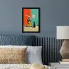 Retro - Jongen - Hond - Rood - Groen fotolijst zwart zonder passe partout klein -sfeer3