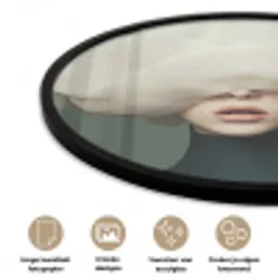 Hoed - Vrouw - Beige Fotolijst rond zonder passe partout klein -closeup_NL