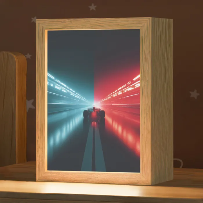Raceauto - Rood - Blauw - Snelheid Light Box met kabel klein -zzz_3d_website