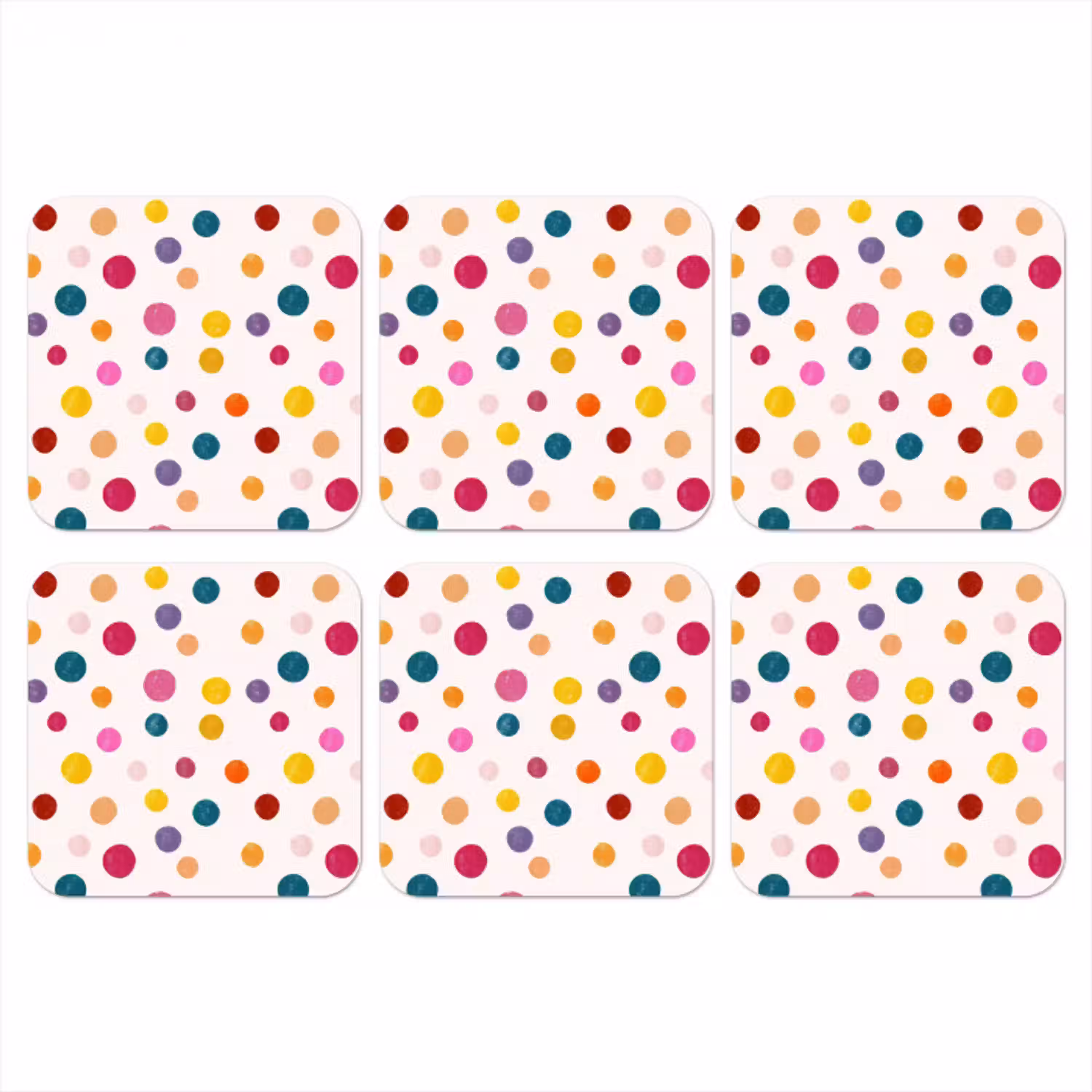Cirkels - Speels - Kleurrijk onderzetter kurk middel 366 -3d