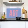 Art - Roze - Blauw Inductie beschemer met haakjes klein -sfeer2