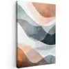 Abstract - Golven - Blauw Tuinposter op houten frame 2 cm dik klein -3d