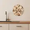 Kastanje Champignons - Beige KitchenYeah - Keuken - Wandcirkel Forex klein -sfeer3