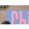 Chill - Roze - Blauw - Golvend muismat rubber klein -closeup