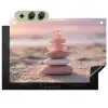 Stenen - Zand - Roze Inductie beschemer met haakjes klein -3d