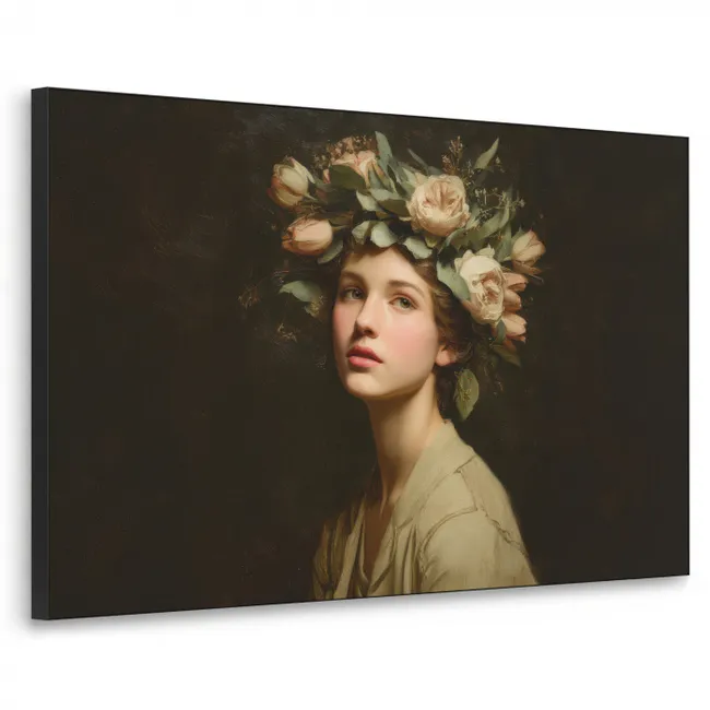 Art frame - Bloemenstilte - Vrouw - Portret