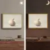 Knoflook - Natuurlijk - Beige Light Box met batterij (Wandlamp) middel -sfeer3