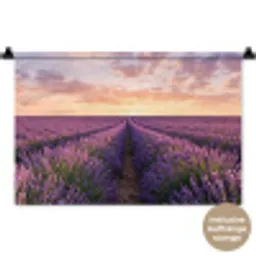Landschap - Lavendelveld - Paars Wandkleed katoen klein -t3d_DE