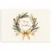 Kerstkrans - Kerst - Goud - Beige poster papier klein -3d
