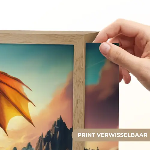 Draak - Auto - Bergen - Vuur Light Box met batterij (Wandlamp kind) middel -USP_websiteprintNL