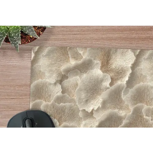 Waaierstructuren - Beige - Vezeltextuur muismat rubber klein 262 -closeup