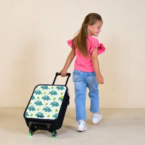 Dinos - Patroon - Natuur Kinderkoffer - Zwart klein -sfeer1