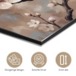Bloesem - Takken - Schilderij - Beige - Serene aluminium wit klein -closeup_DE