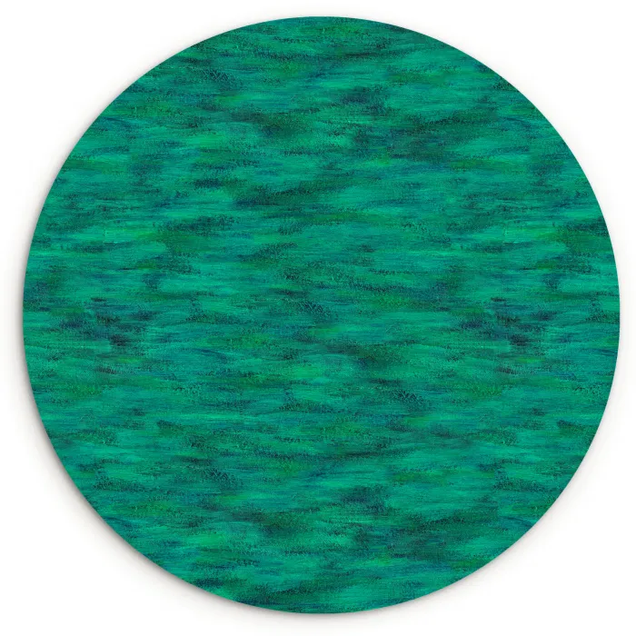 Vloeiend - Olie - Texturen - Groen Wandcirkel kunststof plaat 5mm dik klein 188 -3d