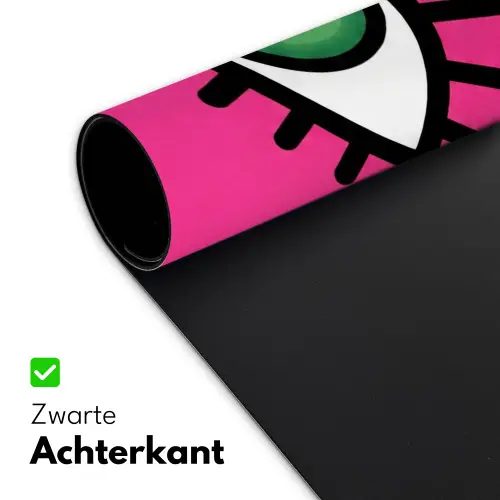 Minimalistisch - Oog - Roze Muismat XXL klein -sfeer2