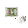 Hortensia - Doorkijk - Bloemen - Zomer - Paars - Pad fotobehang vinyl groot -3d