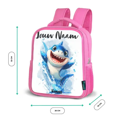 Haai - Tanden - Water Kinderrugzak - Roze middel -productfoto_formaten