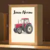 Tractor - Getekend - Rood Light Box met kabel (Kinderlampje) klein -zzz_3d_website
