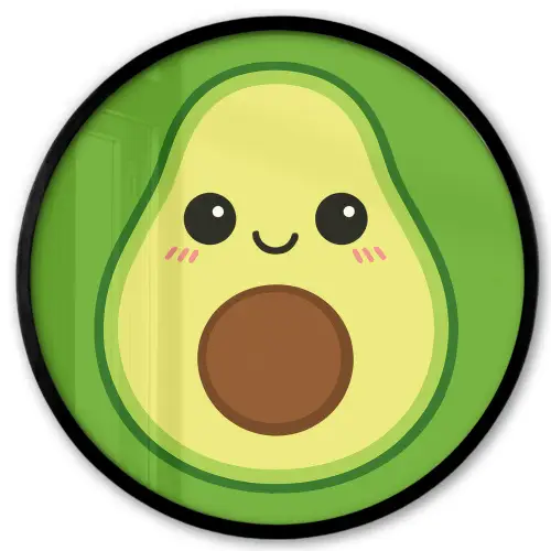 Avocado - Groen - Speels Fotolijst rond zonder passe partout klein -3d