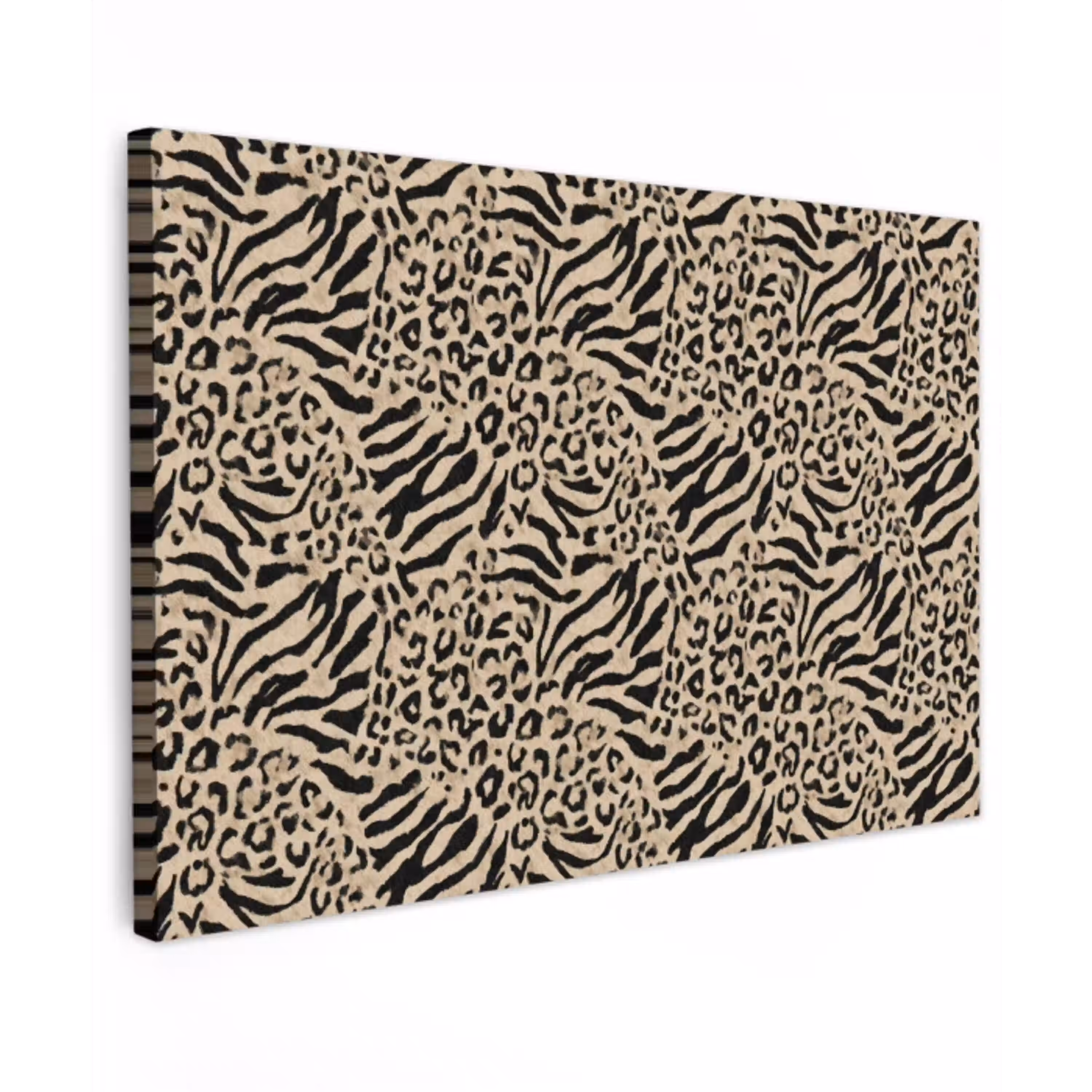 Giraf - Zebra - Motief - Bruin canvas 2cm klein 34 -z3d