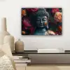 Boeddha - Bloemen - Buddha - Beeld - Kunst canvas 2cm klein -sfeer6