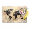 Wereldkaart - Goud - Zwart - Abstract Placemat vinyl groot -zzzproduct_Kitchenyeah-website