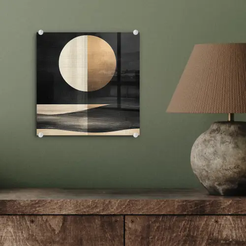 Maan - Cirkel - Goud plexiglas 5mm klein -sfeer3