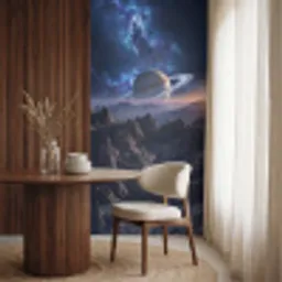 Fantasy - Kosmos - Landschap Behang Vlies klein -sfeer1