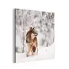 Wolf - Winter - Sneeuw - Natuur - Dieren aluminium wit klein -3d