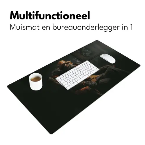 Kat - Pak - Oranje - Sigaar Muismat XXL klein -sfeer4
