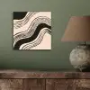 Golven - Zwart - Zandkleur aluminium wit klein -sfeer2