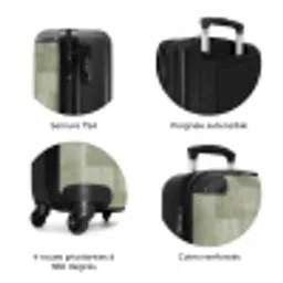 Vlakken - Rustiek - Groen NBS - Handbagage koffer - Volwassenen Unisex middel zzzzzzzbolletjes_FR