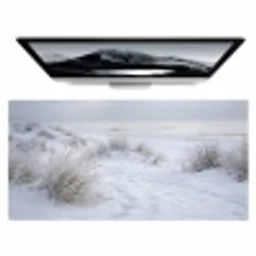 Duinen - Sneeuw - Strand - Winter - Serene Muismat XXL klein -zzz3d