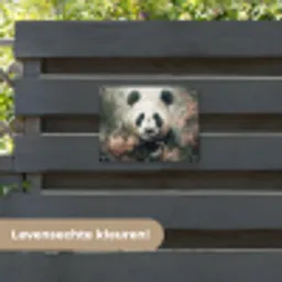 Panda - Dieren - Bloemen - Planten tuinposter los doek klein -sfeer3