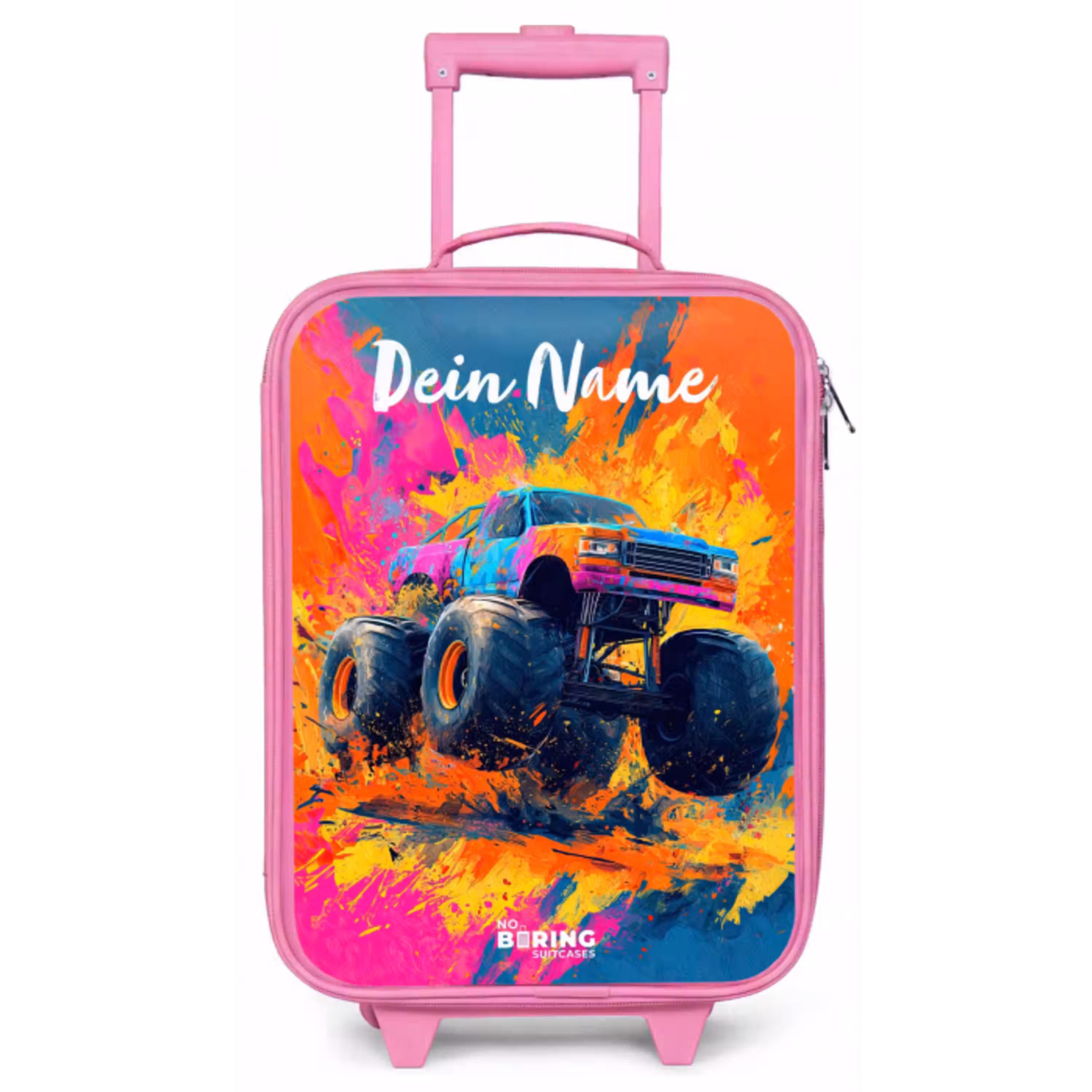 Monstertruck - Abstract - Verfspatten - Kleurrijk Kinderkoffer - Roze klein -zz3dotto
