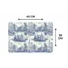 Huizen - Bomen - Water - Vogels - Blauw Placemat vinyl groot 368 -specs