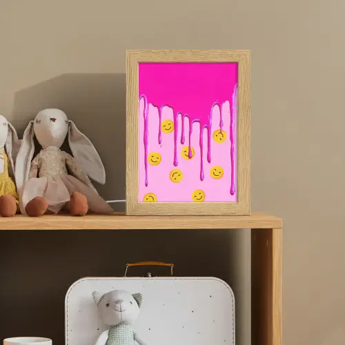 Smiley - Roze - Glazuur Light Box met kabel klein -sfeer2_kind