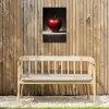 Apple - Hart - Rood Tuinposter op houten frame 2 cm dik klein -sfeer4
