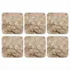 Bloemen - Modern - Beige - Wit - Bloesem onderzetter kurk middel -3d