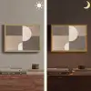 Raster - Halve cirkels - Contrast Light Box met batterij (Wandlamp) middel -sfeer3