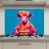 Koe - Bloemenkrans - Oorhangers - Kimono keuken achterwand spatscherm klein -3d_website